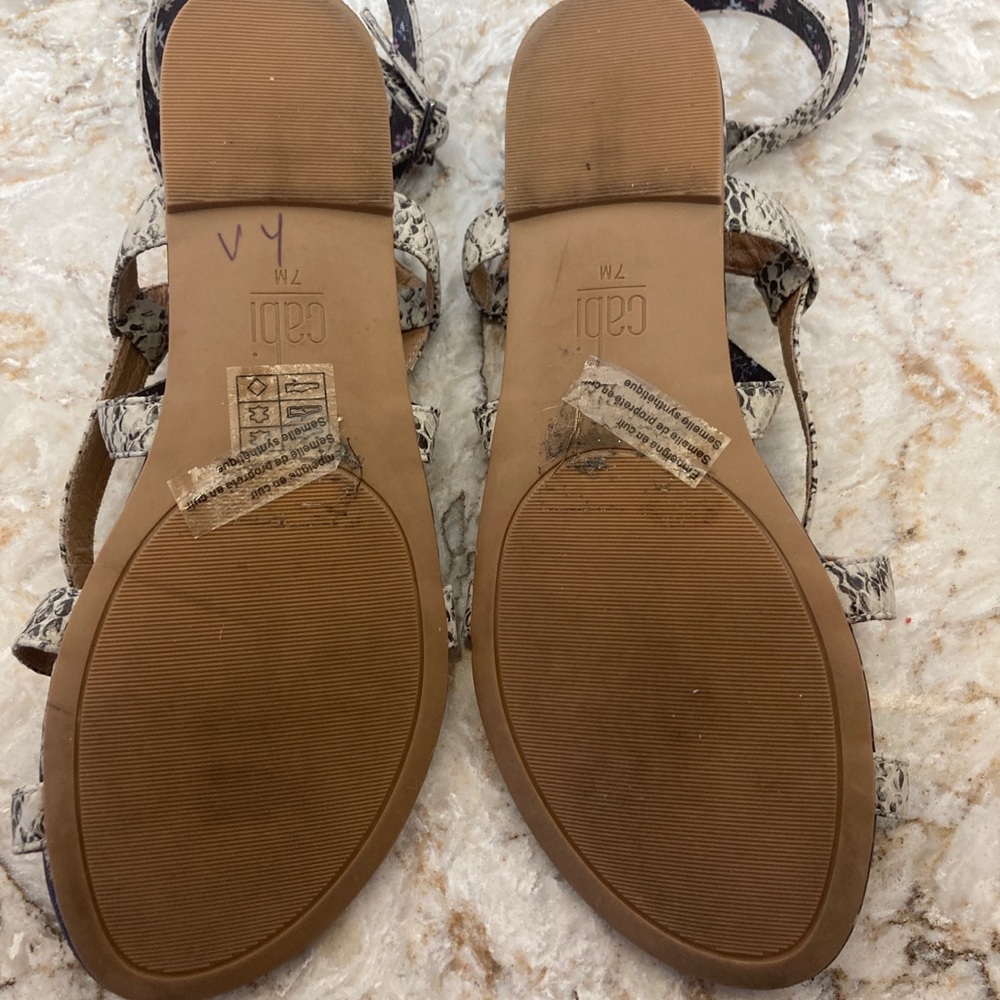Cabi Athena Python Sandals Size 7 - image 6